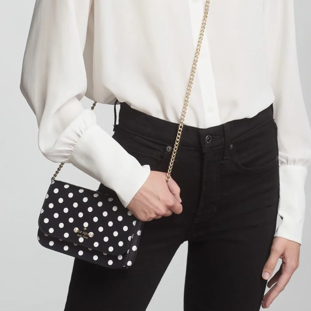 Kate Spade Black and White Polka Dot Crossbody ❥